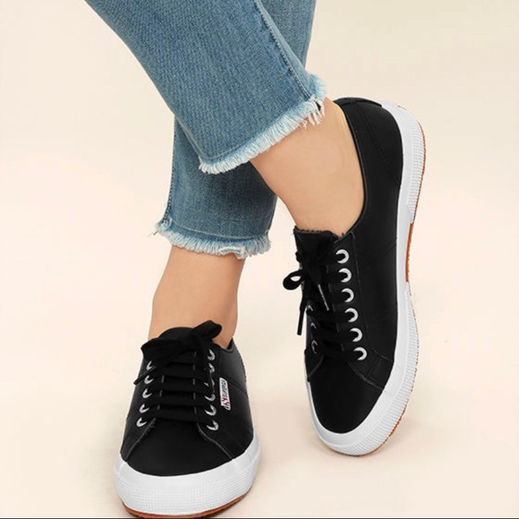 superga black suede
